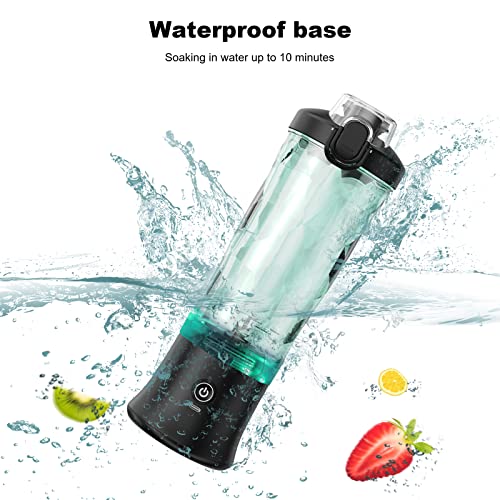 Portable Blender, POYET Smoothies Blender, 20 oz Personal Blender for Shakes and Smoothies with USB Rechargeable Travel Sports Blender Bottle Black