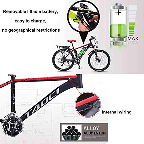 Electric Bikes for Adult, Magnesium Alloy Ebikes Bicycles All Terrain, 26" 36V 240W Removable Rechargeable Battery Mountain Ebike, for Mens Outdoor Cycling Travel Work Out And Commuting