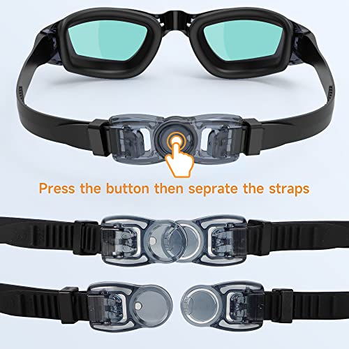 RIOROO Swimming Goggles, Swim Goggles for Adult Men Women Youth No Leaking Anti-fog UV Protection, Anti-glare Swim Goggles,for Triathlon Swim Goggles Other Summer Sports