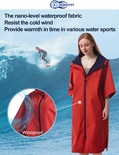 AONYIYI Changing Robe Adult Swimming Robe Waterproof Windproof Keep Warm Swim Towels