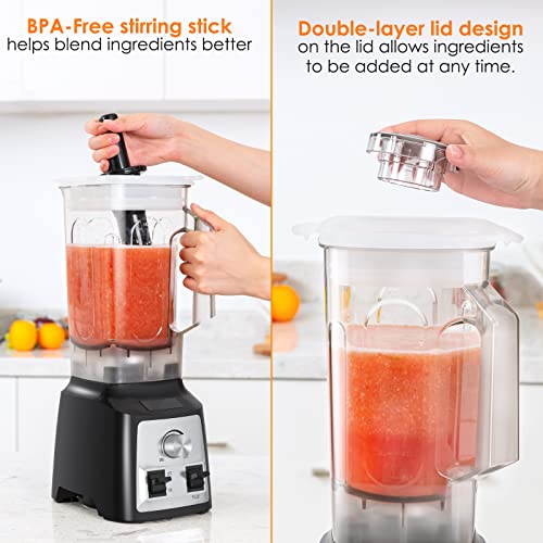 Enfmay Blender Smoothie Maker, 2000W Powerful Blender for Kitchen with 2L BPA-Free Tritan Container, 8 Sharp Blades with 30000 RPM High-Speed Jug Blender, Professional Blender Mixer for Ice/Nut