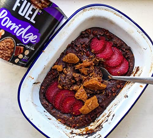 FUEL10K Porridge Pots, Chocolate - 8x70g - High Protein On The Go Breakfast