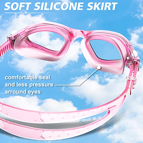 HotSrace Swimming Goggles 4 Mirrored Pink