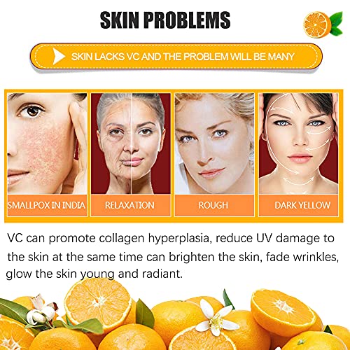 OCHILIMA 20% Vitamin C Serum with Hyaluronic Acid for Face, Natural Organic Skin Care, Anti Aging Collagen Booster, Anti-Wrinkle, Instant Moisturizers, Whitening Dark Spots Facial Serum Fits All Skin