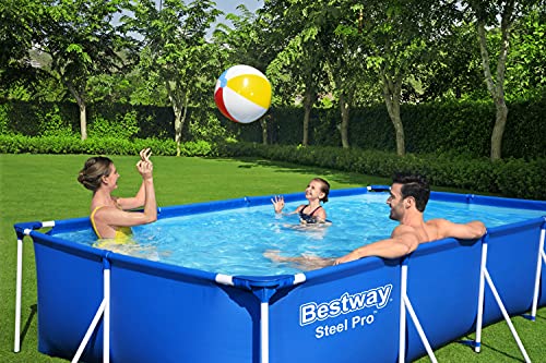 Bestway 56405 Steel Pro Family Pool - Steel Frame Swimming Pool - Blue, 400 x 211 x 81 cm