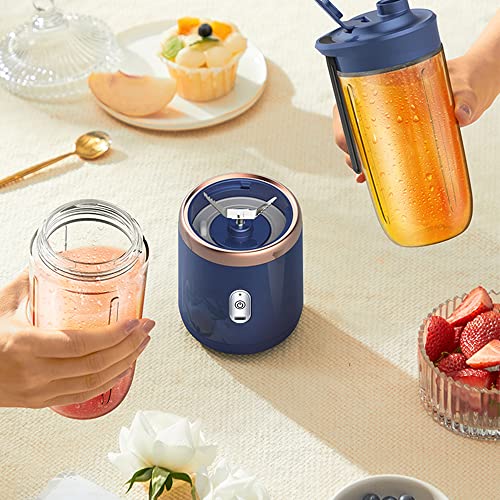 HOVCEH Portable Blender Mini, Fresh Juice Blender, USB Personal Mixer with a Juice Smoothie Cup 6 Blades, 450ml Portable Blender Shakes for Travel, Car, Gym, Personal Baby Food