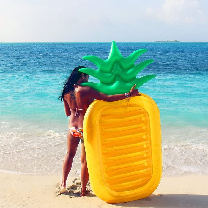 Neluxfe Inflatable Pool Floats for Adults, Lilo Pool Inflatables Water Hammock Inflatable Pool Chair Pool Lounger, Swimming Pool Inflatables for Adults Kids Summer Beach Party Pool Toys (Pineapple)