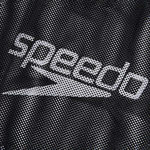 Speedo Equipment Mesh Drawstring Bag 35 Litre, Durable Design, Comfy Straps, For Pool, Beach, Black