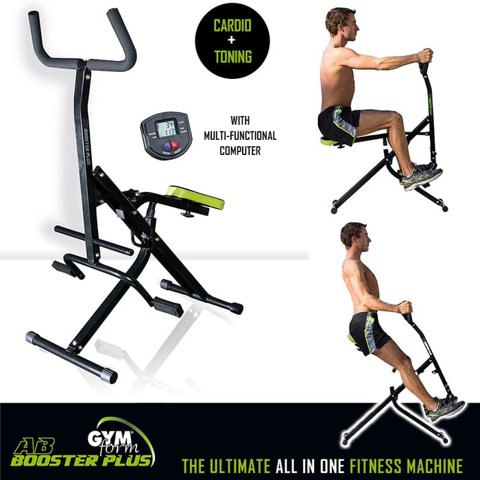 GYMFORM AB BOOSTER Workout Machine for Abs Arms Legs Back and Glutes Train Cardio Exercise at Home