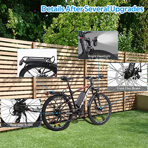 Hyuhome Electric Bicycles for Adults, Aluminum Alloy Ebike Bicycle Removable 36V/12.5Ah Lithium-Ion Battery Mountain Bike/Commute Ebike