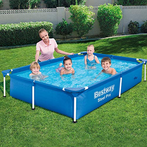 Bestway Rectangular Frame Swimming Pool, Steel Pro, 7.3 ft