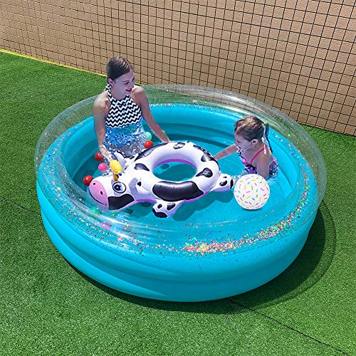 Amazon Brand - Umi Inflatable paddling pool, Kiddie Pool, 152cm Glitter Inflatable Swimming Pool, 5ft Durable Bling Paddling Pool, Ball Pit for Indoor or Outdoor