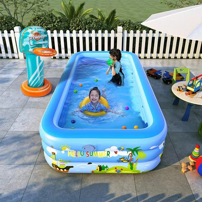 srn Inflatable Swimming Pool, Padding Pool Swim Centre Pools for Kids Adults Family Indoor Outdoor Garden Toys Game Above Ground Pool, Backyard, Garden, Summer Water Party, 130 x 90 x 40 cm