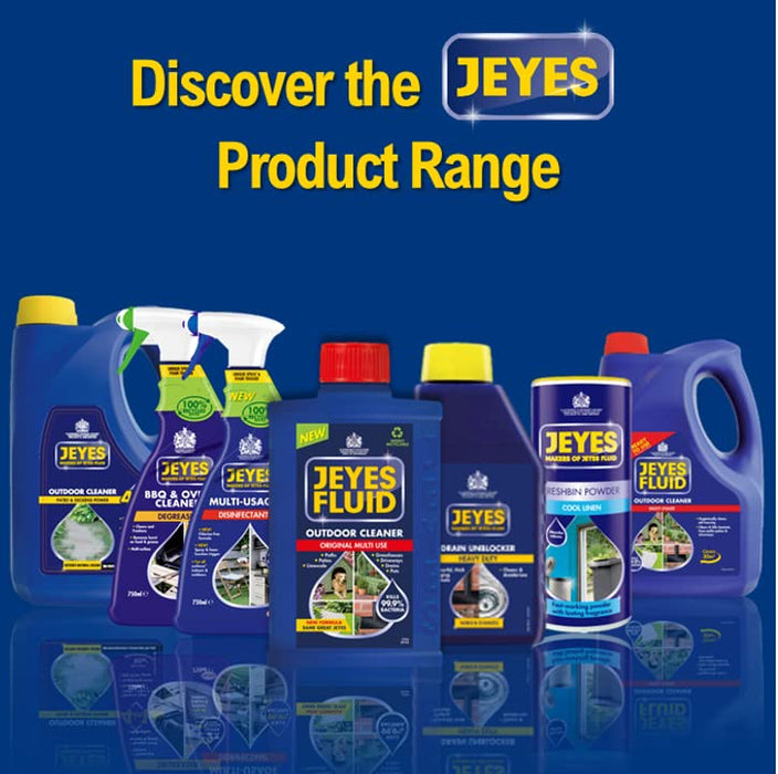 Jeyes Fluid Ready-To-Use Outdoor Cleaner and Disinfectant for Paths, Patios, Driveways and Pet Housing, Blue, 4 Litre