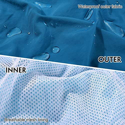 RITOSTA Swimming Shorts Men Swimming Trunks Swim Shorts Board Shorts Summer Beach Swimwear Casual Pants Quick Dry Mesh Lining with Pockets (Blue Peacock,XL)