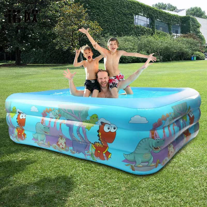 srn Inflatable Swimming Pool, Padding Pool Swim Centre Pools for Kids Adults Family Indoor Outdoor Garden Toys Game Above Ground Pool, Backyard, Garden, Summer Water Party, 130 x 90 x 40 cm